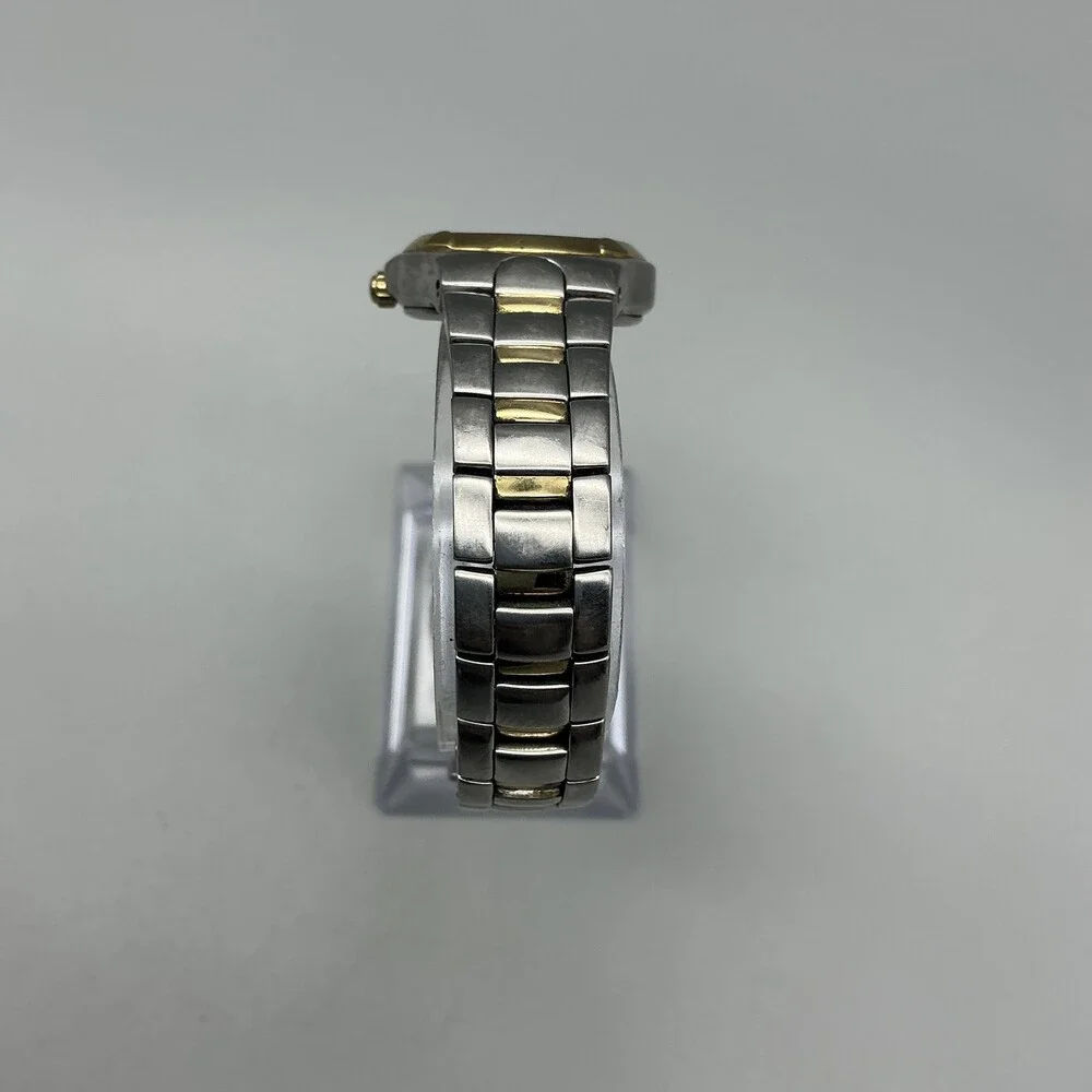 Citizen Eco-Drive WR 100 Womens Watch 25mm Black Dial Silver Gold Two Tone 6.75